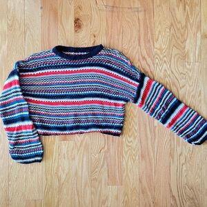 Multicolor Striped Knit Sweater